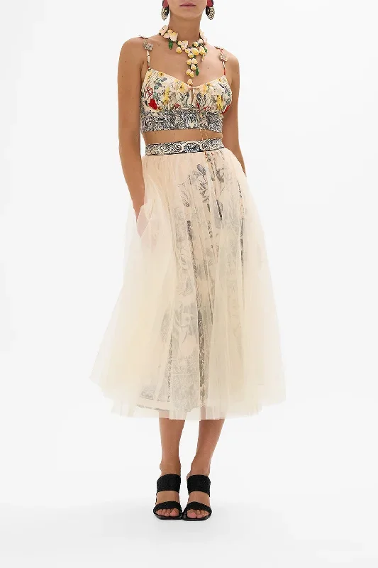 MIDI TULLE SKIRT ETCHED INTO ETERNITY