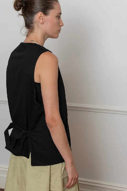 Sleeveless Gilet - Black