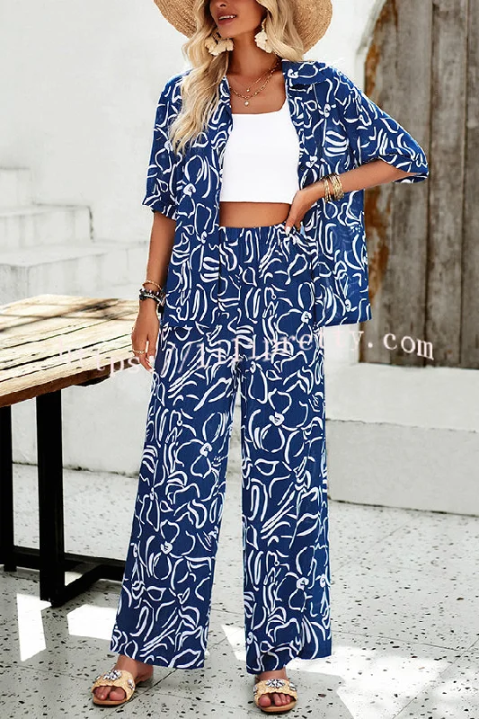 irregular-printed-button-pocket-long-sleeved-shirt-and-elastic-waist-pants-set-1