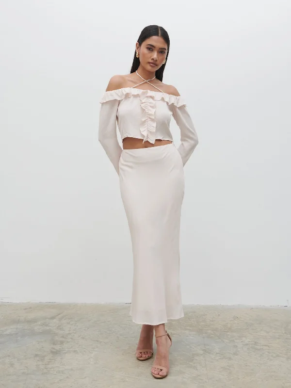 Tiffany Midaxi Skirt - Pale Blush