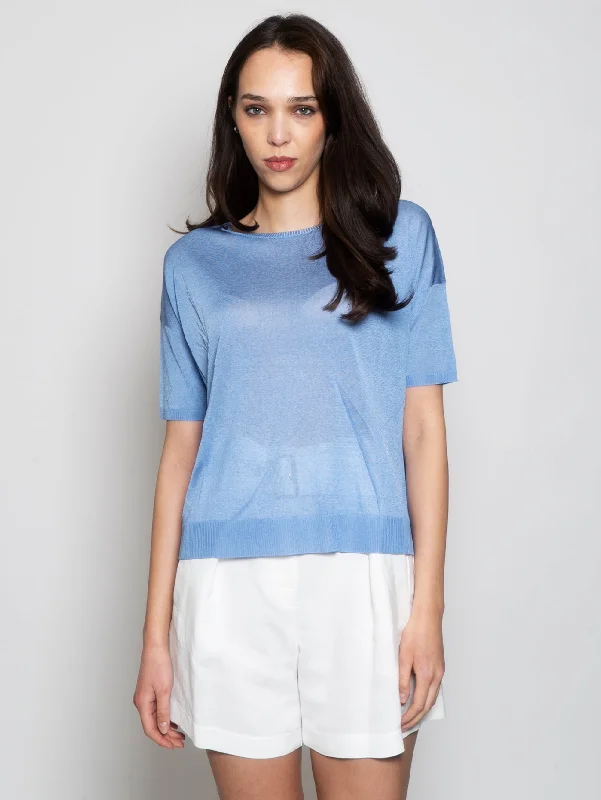 Maglia in Viscosa Blu