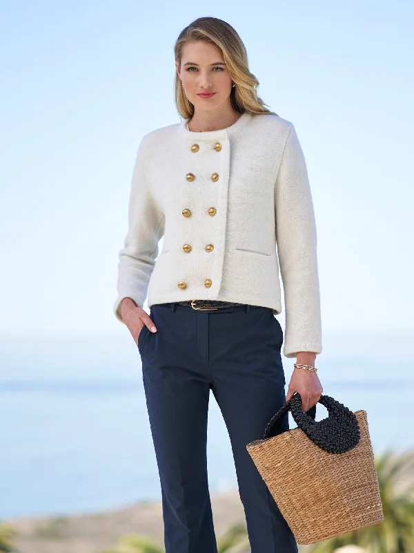 Marie Double Breasted Soft Wool Cardigan