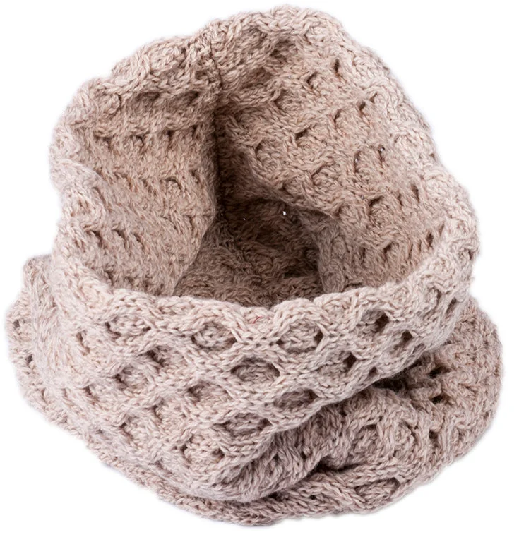 Men's Merino Wool Diamond Pattern Neckwarmer by Aran Mills - 3 Colours