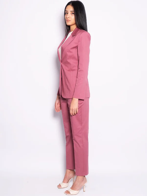 Giacca Blazer in Raso Tecnico Rosa