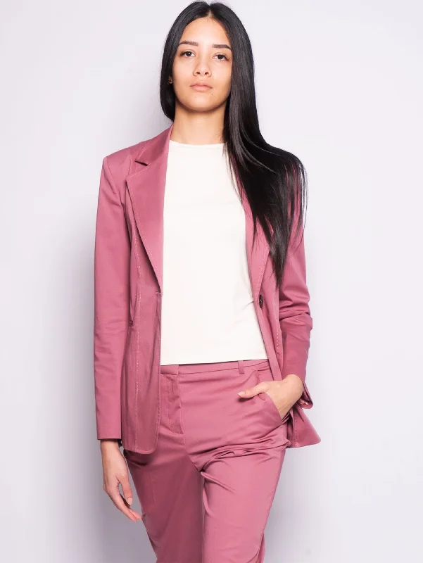 Giacca Blazer in Raso Tecnico Rosa