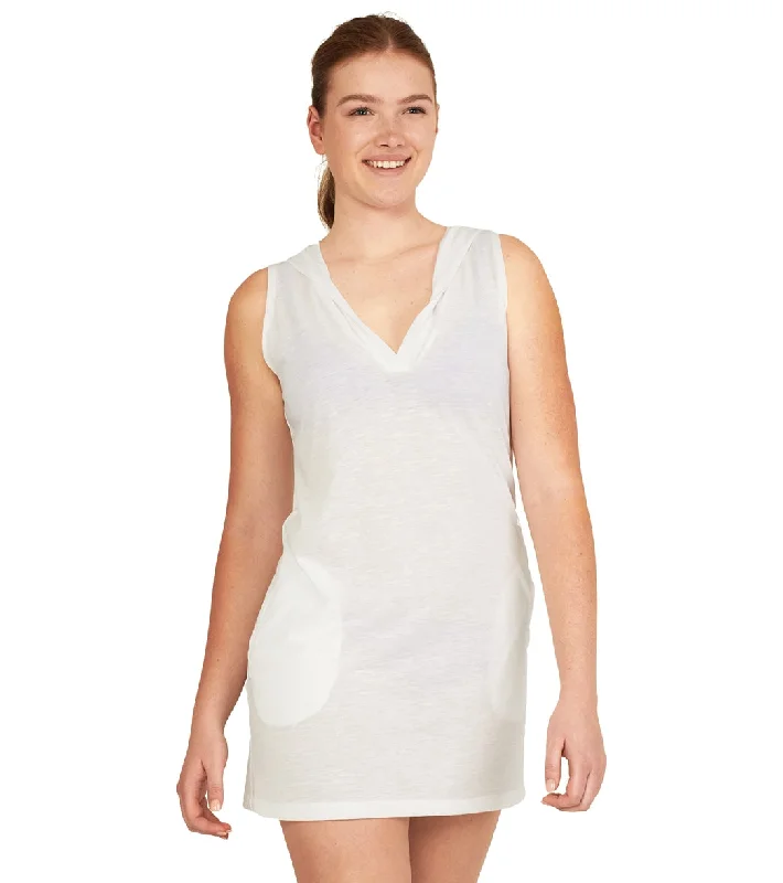 Speedo Women's Hooded Cover Up Dress White