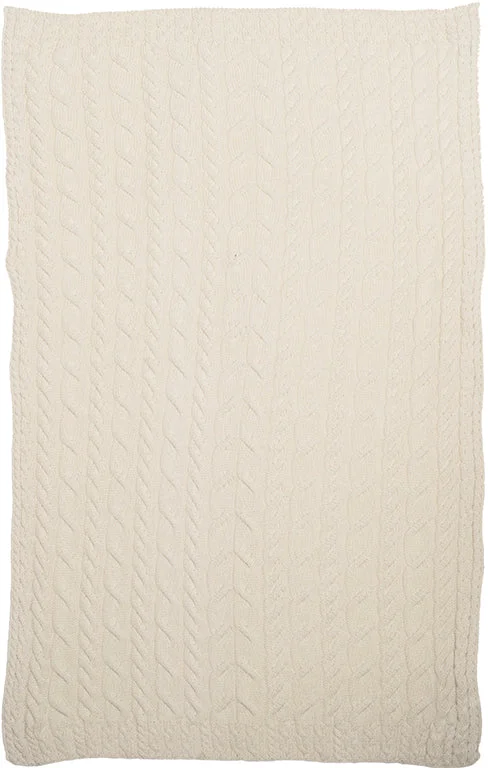 Supersoft Merino Wool Weave Design Blanket/Cover by Aran Mills - 9 Colours