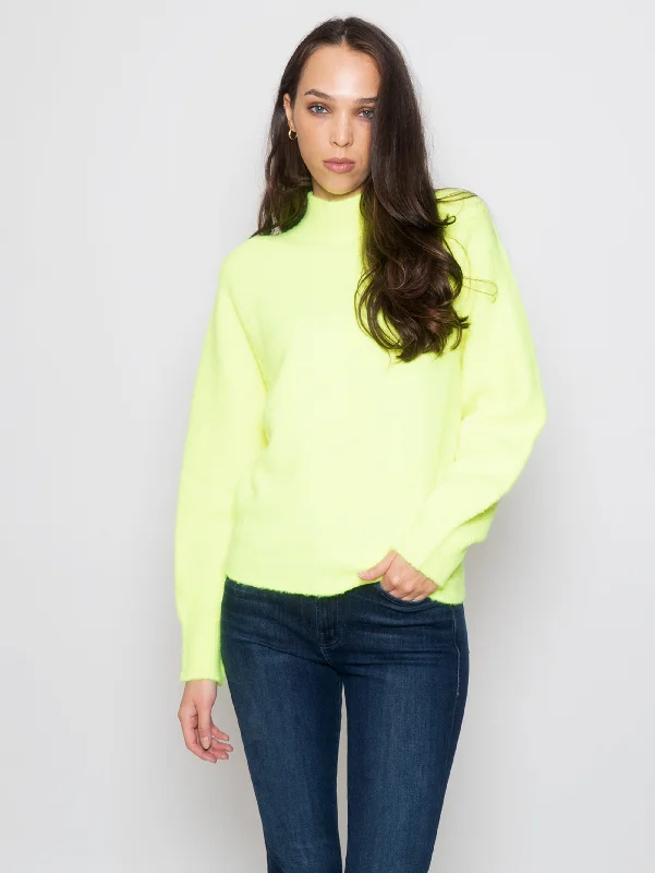 Maglia in Lana Seamless Giallo Fluo