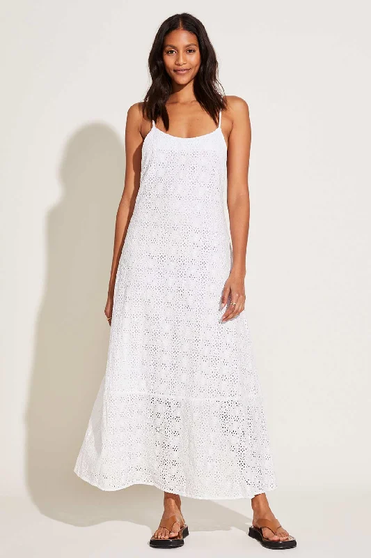 Mari Maxi Dress - White Organic Cotton