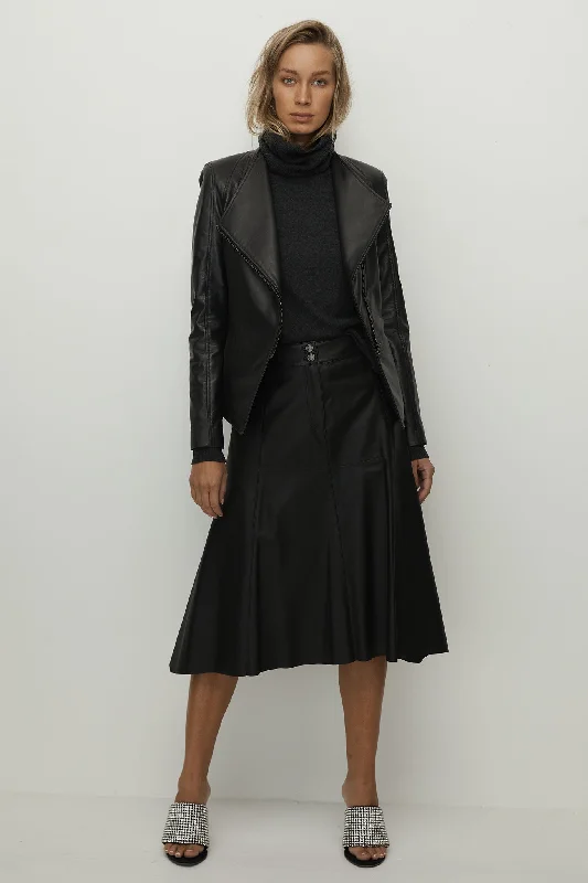 Elizabeth Jacket Vegetable Tanned Black Leather