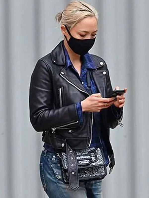 Mission Impossible 7 Pom Klementieff Black Leather Jacket