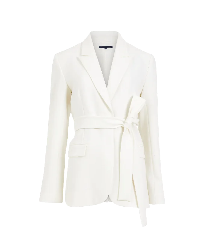 Whisper Belted Blazer - White