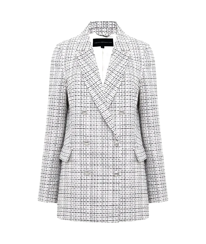 Effie Boucle Blazer - Classic Cream-Blacko