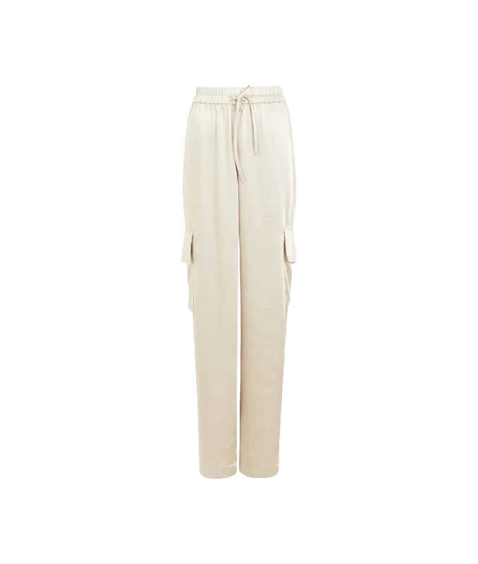 Chloetta Recycled Cargo Trousers - Cream