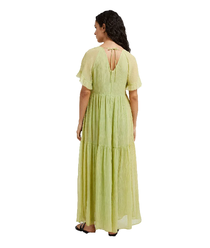 Gossamer Chiffon Tiered Maxi Dress - Green