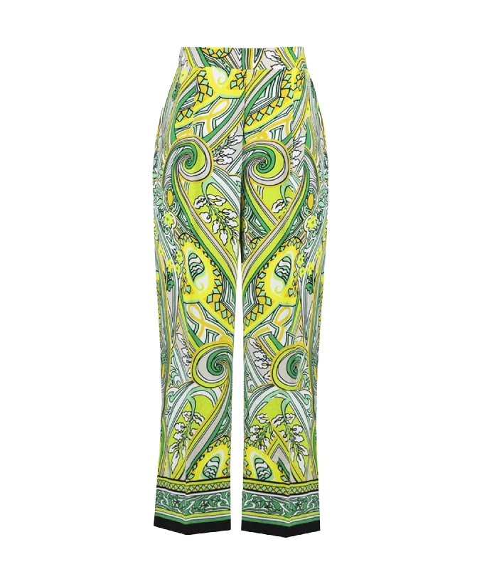 Cropped Paisley Pants Style - Multi