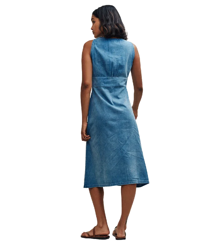 Sandra Midi Dress - Blue