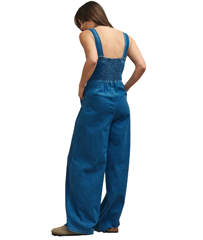 Fearne Cotton Mid Wash Denim Jumpsuit - Blue