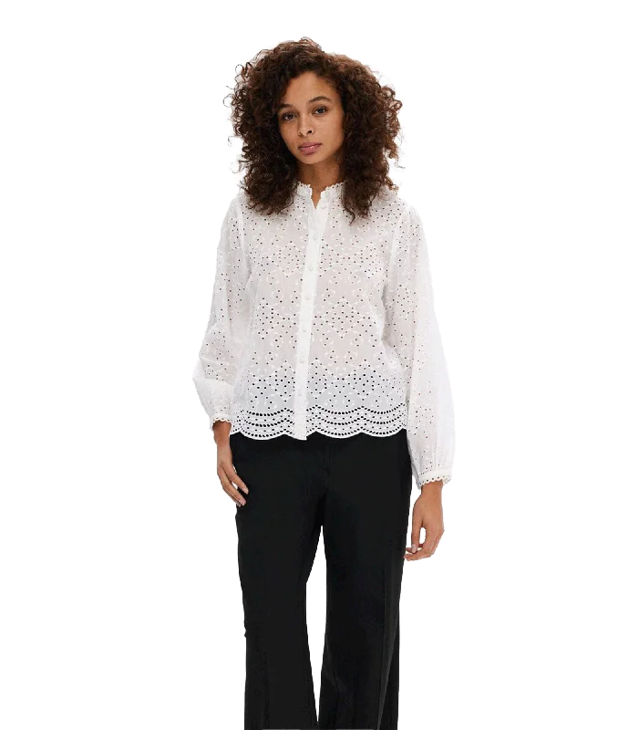 Broderie Anglaise Shirt - White