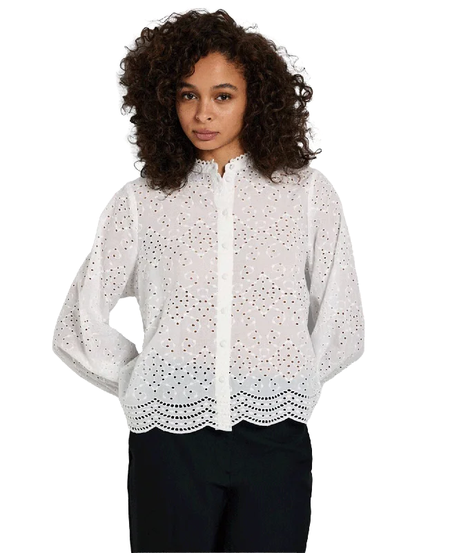 Broderie Anglaise Shirt - White