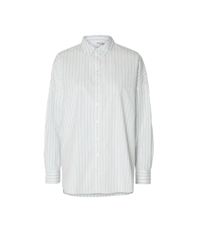 Striped Cotton Shirt - White