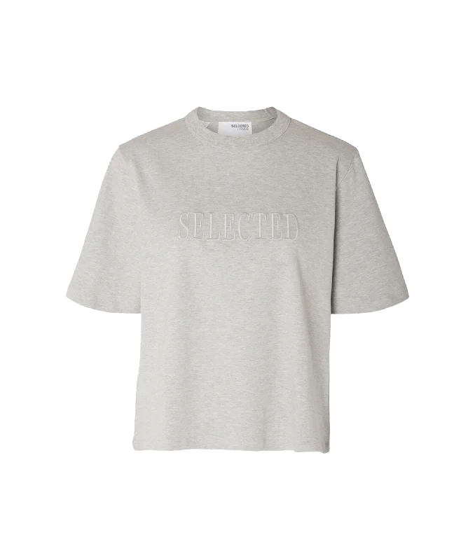 Embroidered T-shirt - Grey