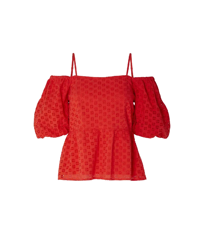 Off-shoulder Top - Red