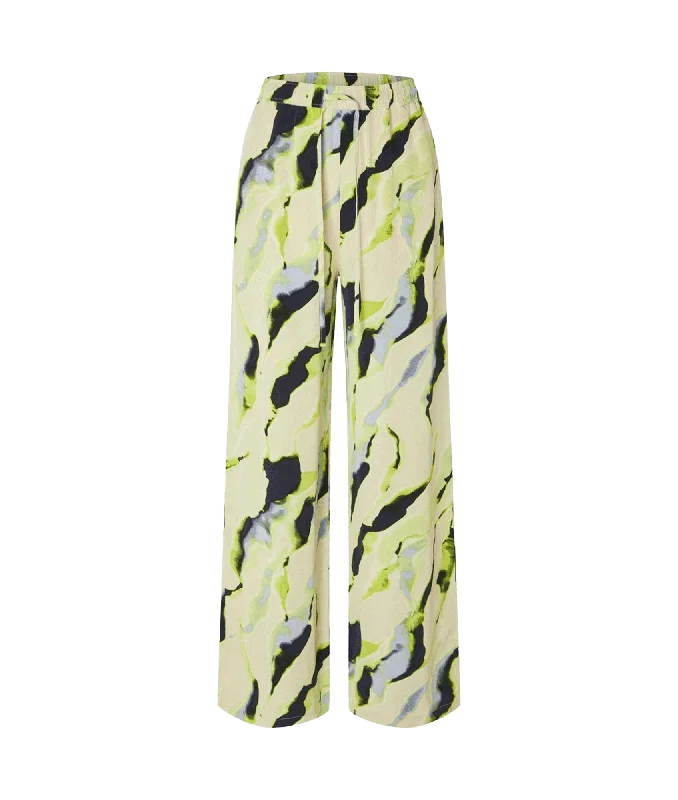 Printed Wide Leg Trousers - Multi