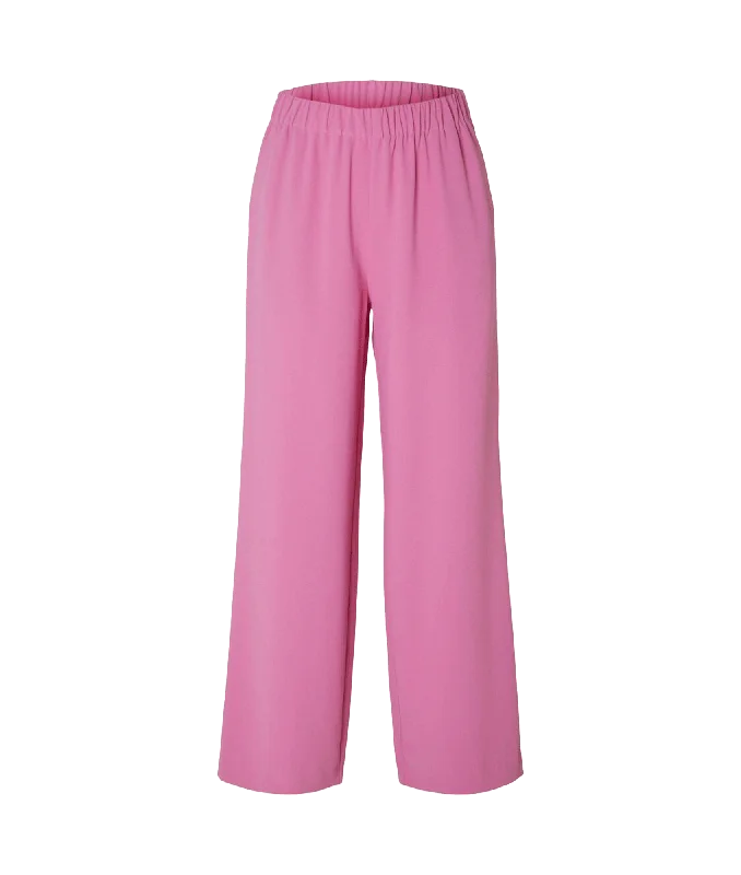 Classic Wide-leg Trousers - Pink