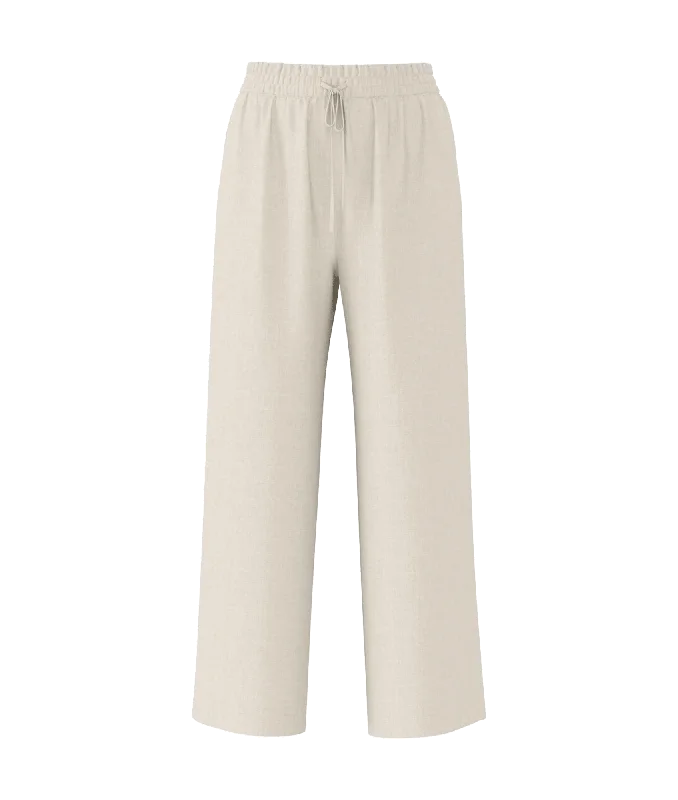 High-waisted Trousers - Cream