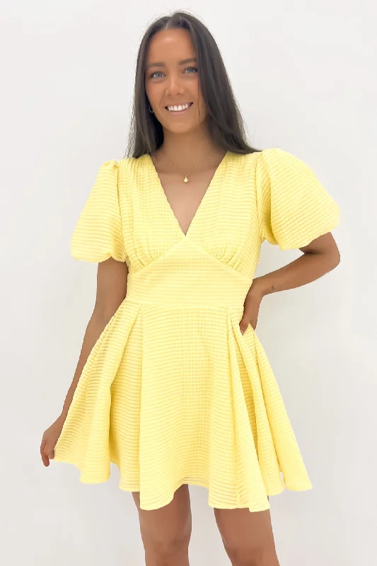 Amanda Mini Dress Yellow