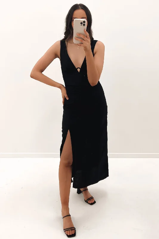 Auli Midi Dress Black