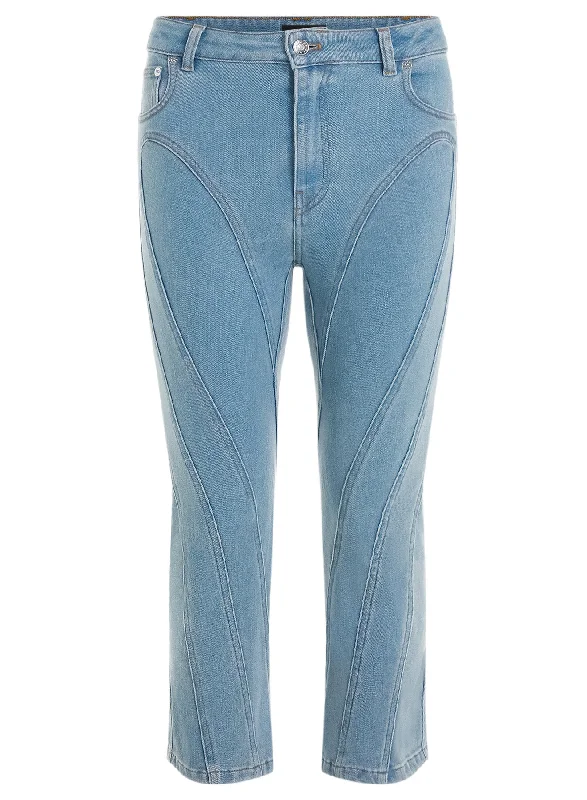 blue capri jeans