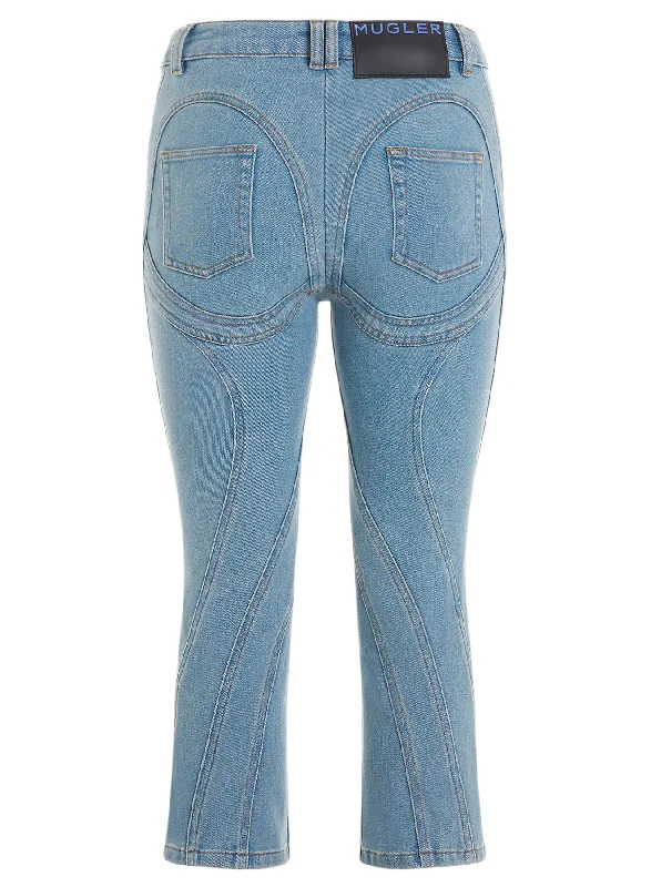 blue capri jeans