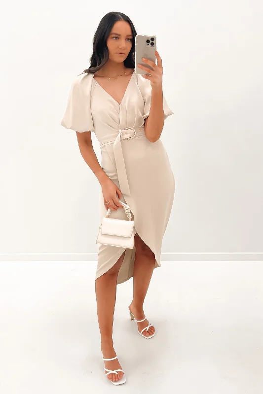 Devyn Midi Dress Champagne