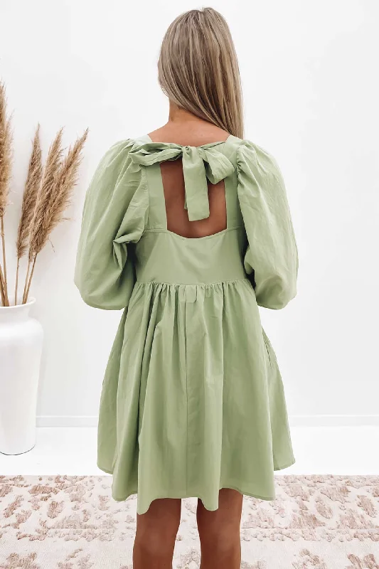 Harrison Mini Dress Sage