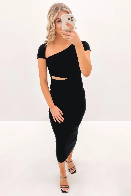 Hugo Midi Dress Black