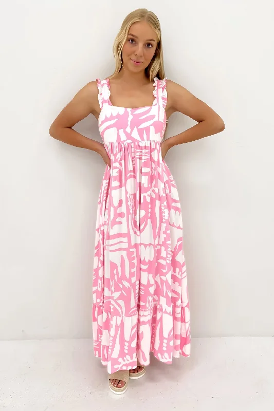 Levi Midi Dress Pink Vienna