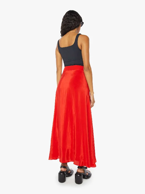 Maria Cher Luna Wrap Skirt - Red