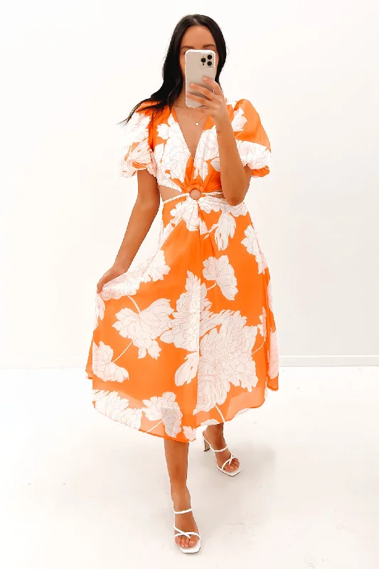 Nicole Maxi Dress Orange