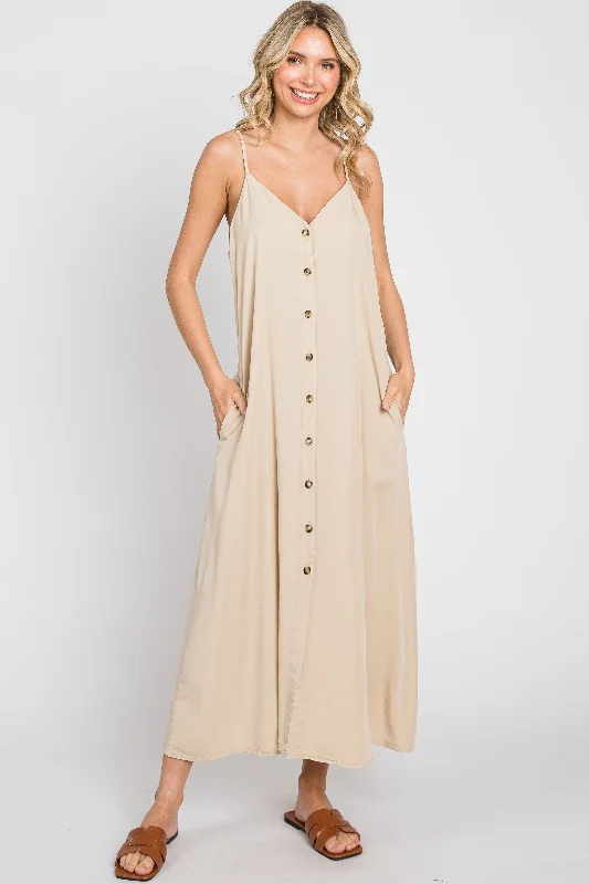 beige-button-down-maternity-midi-tank-dress