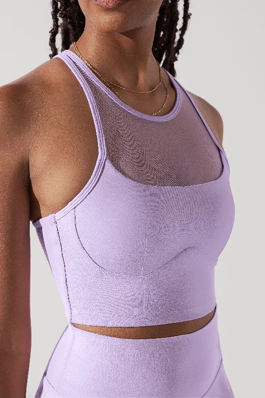 Celeste Mesh Crop Bralette - Digital Lavender