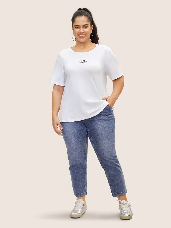 cotton-sun-embroidered-round-neck-t-shirt