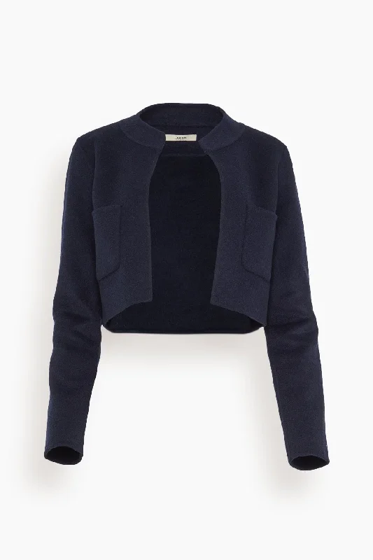 Double Face Cashmere/Wool Jacket in Navy