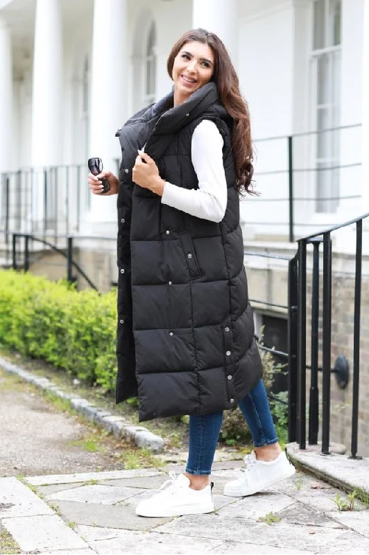 double-second-black-long-lux-wrap-gilet-puffer