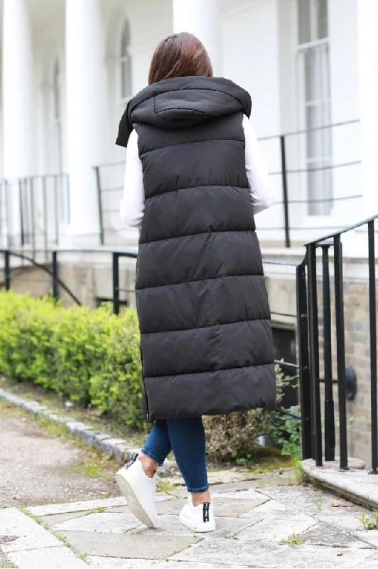 double-second-black-long-lux-wrap-gilet-puffer