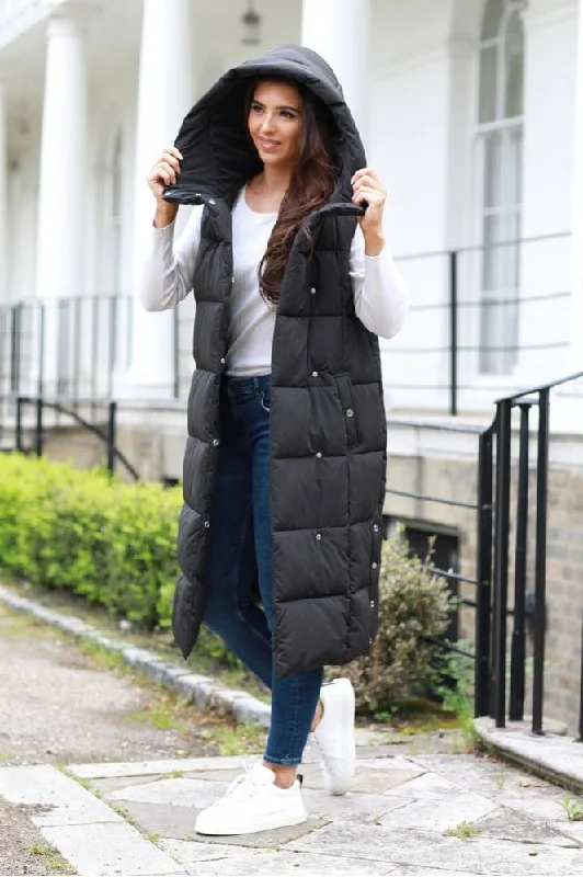 double-second-black-long-lux-wrap-gilet-puffer