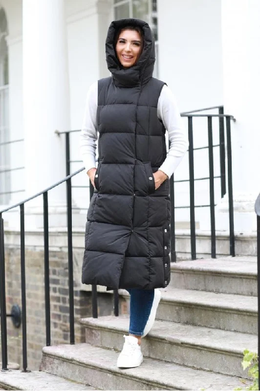 double-second-black-long-lux-wrap-gilet-puffer