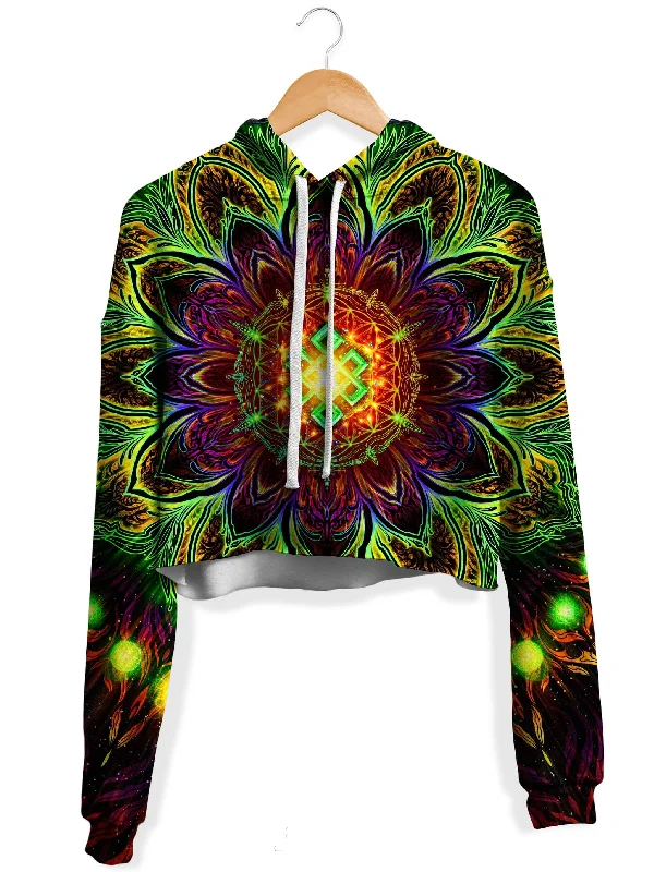 Endless Dimension Fleece Crop Hoodie