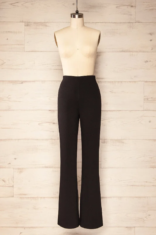 Gamora Black | High-Waisted Flared Pants